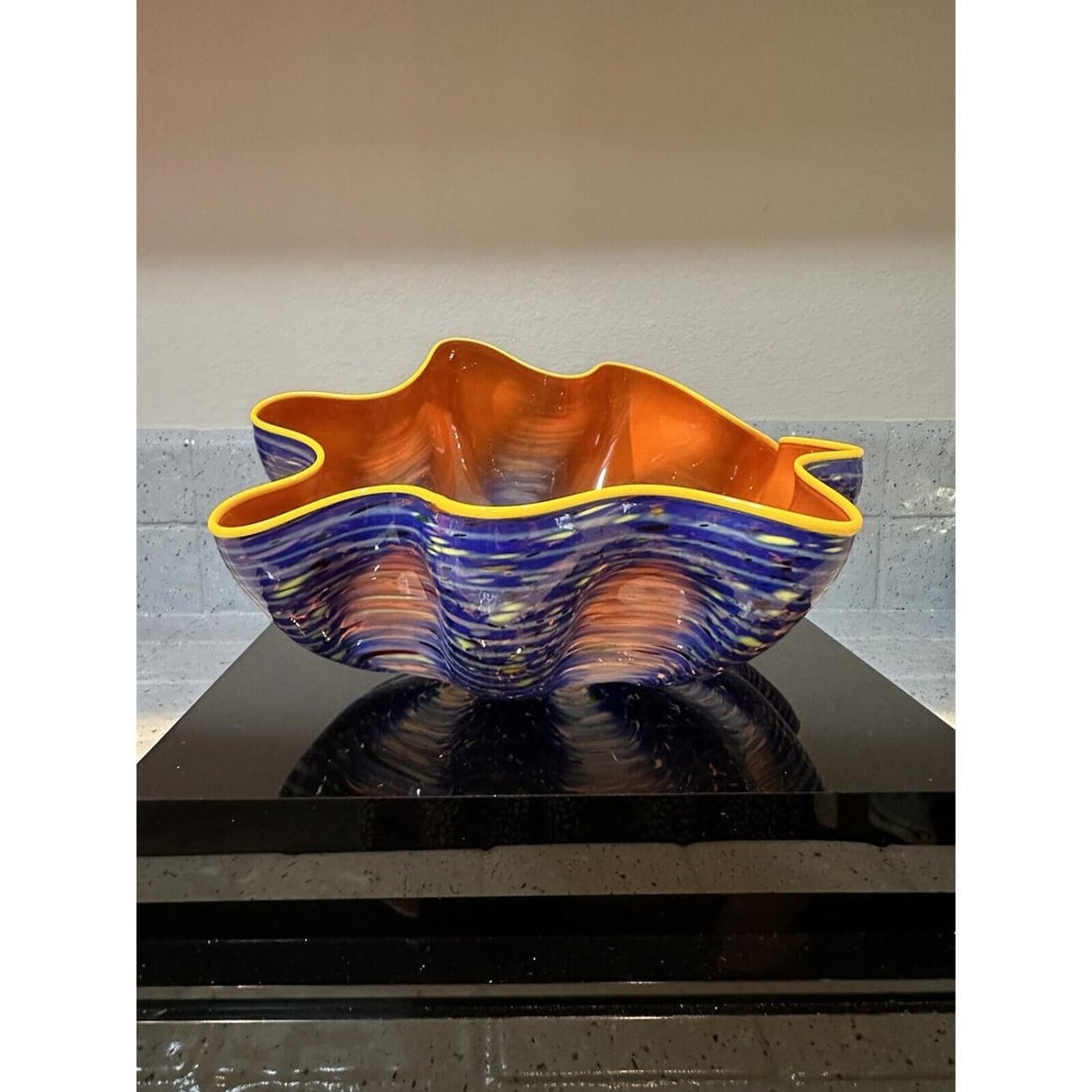 Dale Chihuly Orange, Blue, & Yellow Starlight Seaform Macchia Sculpture (1 of 9)