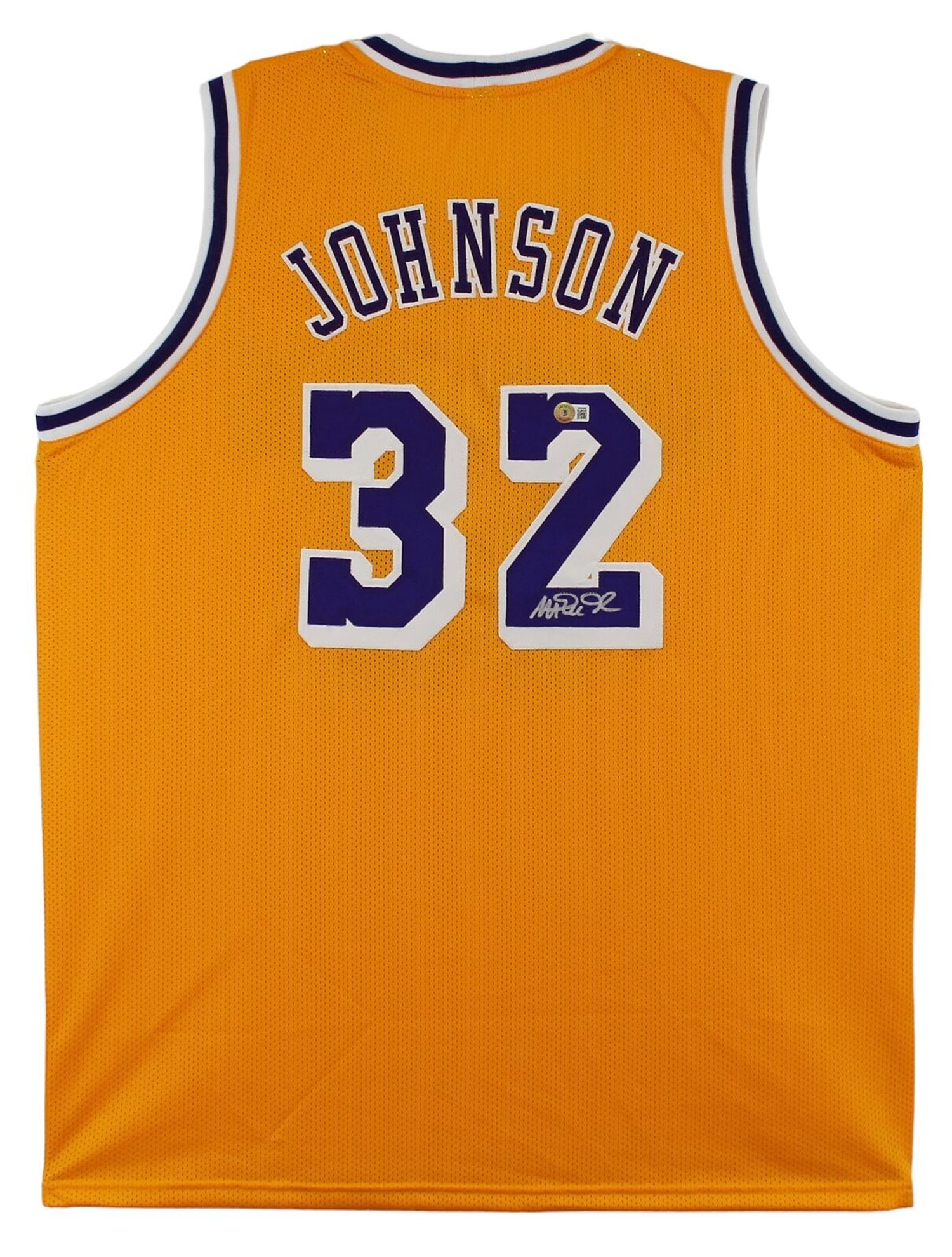 Magic Johnson Authentic Signed Yellow Pro Style Jersey BAS Witnessed 2 (1 of 3)