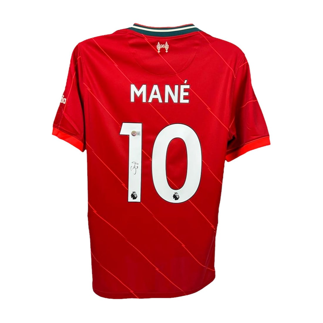 Sadio Mane Signed 2021-22 Liverpool Home Soccer Jersey - Beckett COA: Sadio Mane Signed 2021-22 Liverpool Home Soccer Jersey - Beckett COA