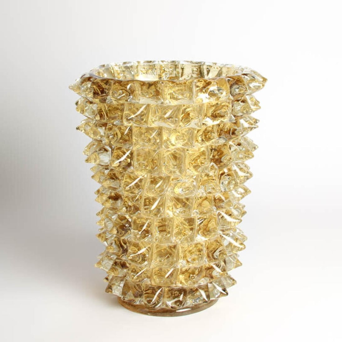 Murano Glass Vase Model Barovier & Toso Rostrato Bright Gold Venice (1 of 5)