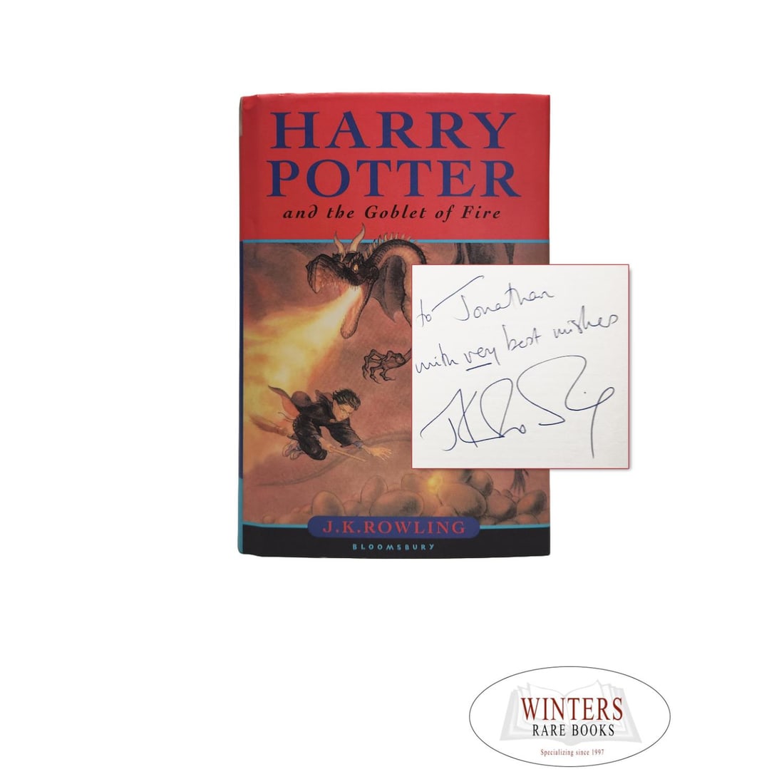 1st Edition, Harry Potter and the Goblet of Fire - Ultra rare inscribed OMNIA printing (1 of 3)