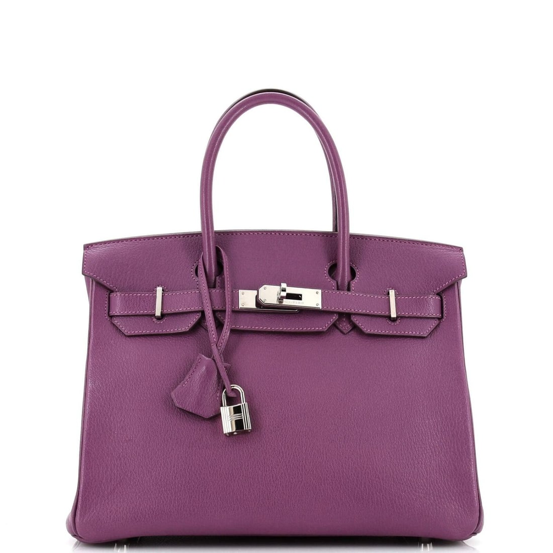 Hermes Birkin Handbag Cyclamen Chevre Mysore with Palladium Hardware 30 (1 of 7)