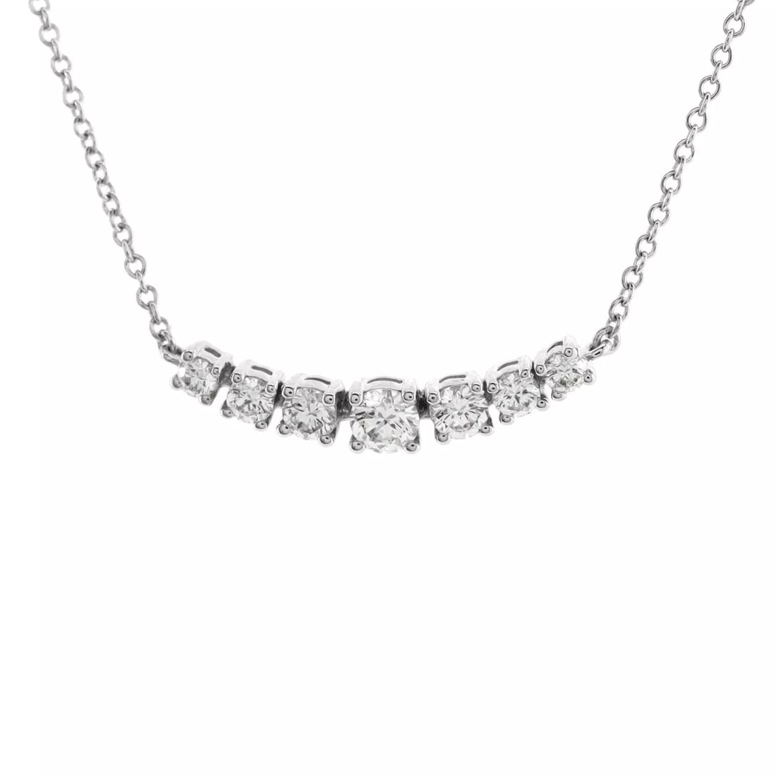 Tiffany & Co. East-West Pendant Necklace Platinum with Diamonds 0.37CT -: Condition: Pre-owned: An item that has been used or worn previously. See the seller’s listing for full details and description of any imperfections. ,Brand: Tiffany & Co.,Metal: Platinum (PT950),Sty