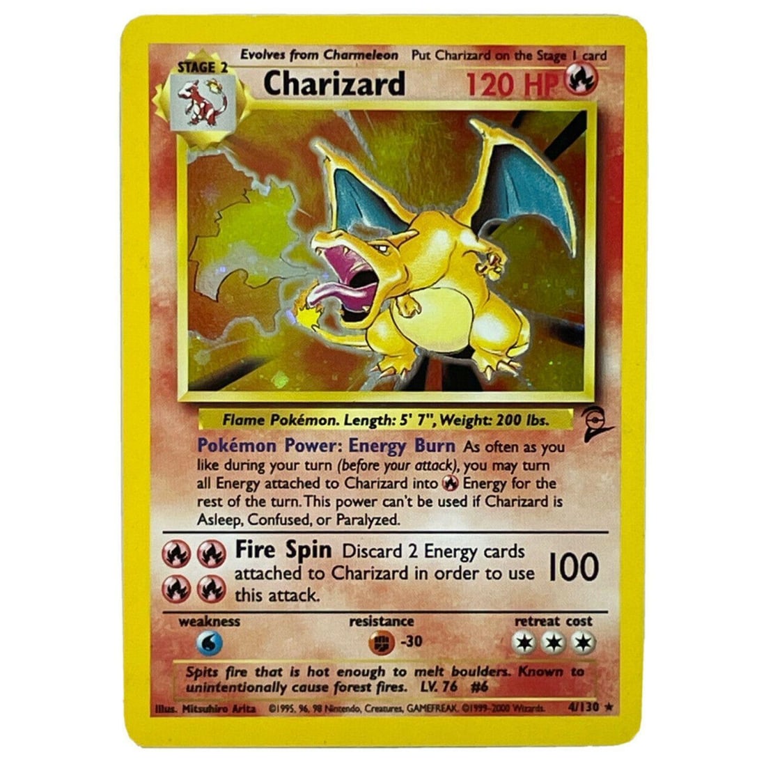 Charizard (4/130) Base Set 2 - Holo - Rare Pokémon (1 of 2)