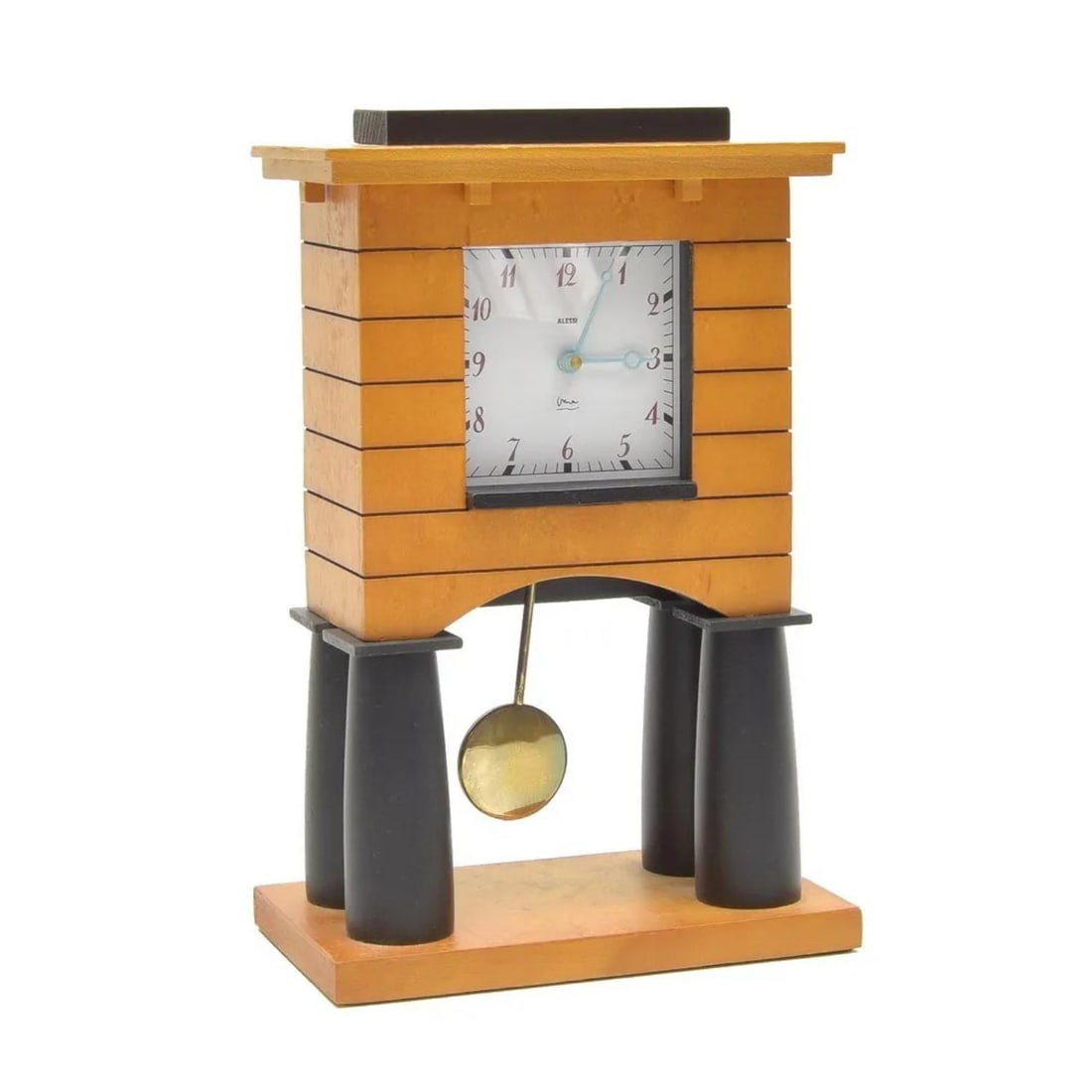 Alessi**Maple**Mantel Clock Designed by**MICHAEL**GRAVES Modernist Pendulum (1 of 3)