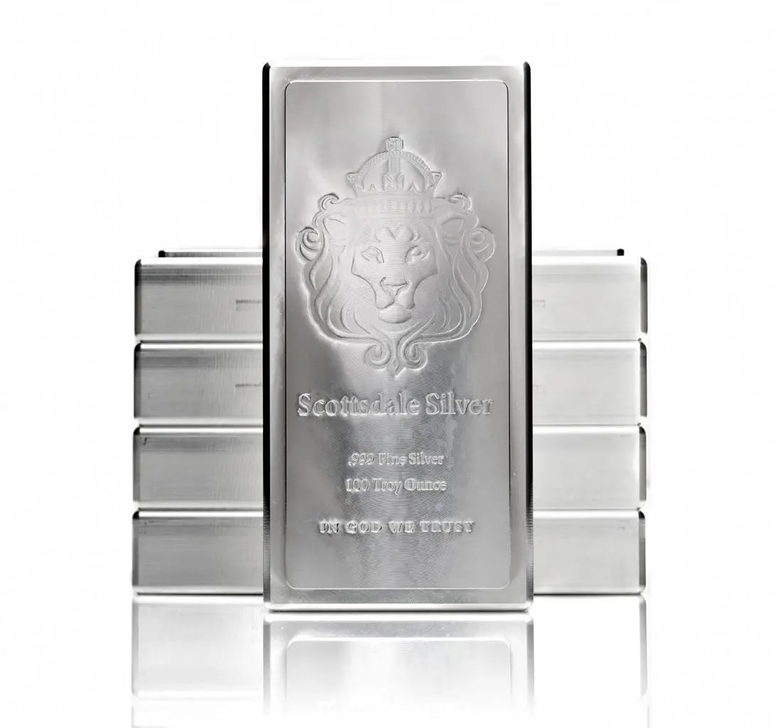 100 oz Scottsdale Stacker Silver Bar .999 Silver Bullion #A209 (1 of 3)