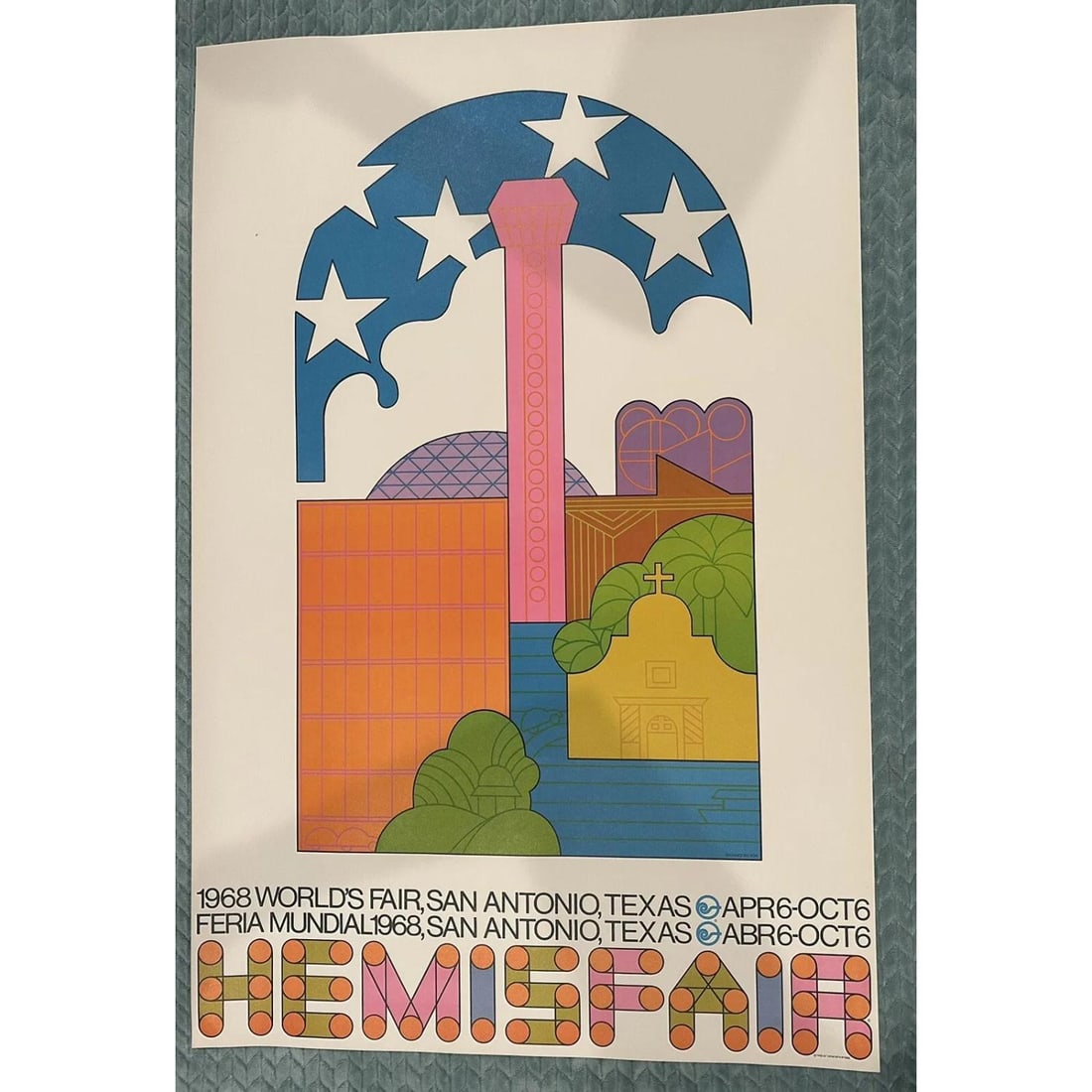 Rare San Antonio *Texas* 1968 *Hemisfair* Original Retro (1 of 1)