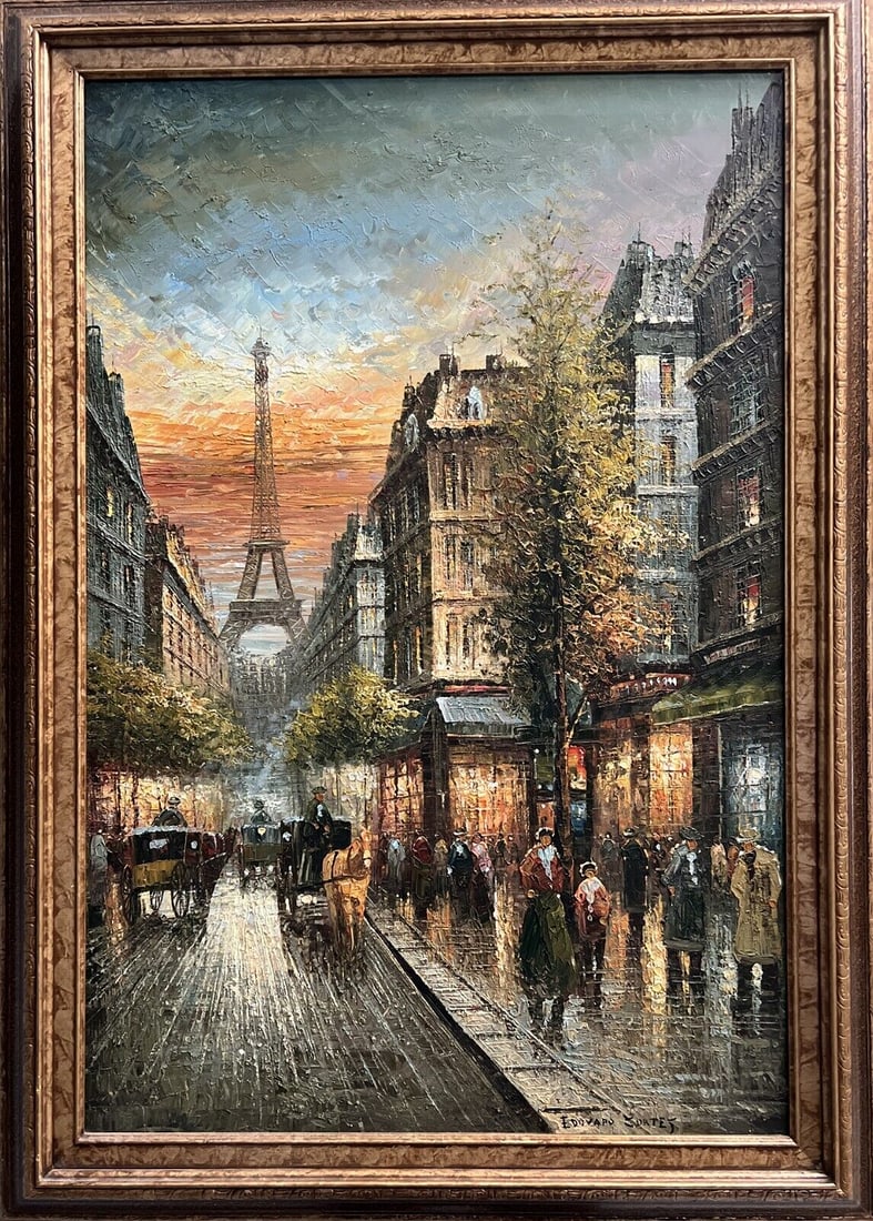 Edouard Leon Cortes (1882-1969) In the Manner of, "Paris Street Scene" (1 of 6)