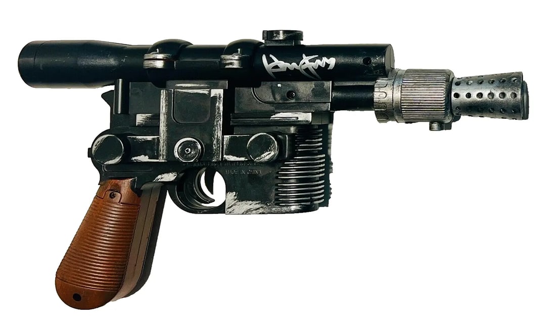 Harrison Ford Star Wars Autographed Blaster Gun BAS Beckett Witnessed Han Solo: Industry: Movies,Movie: Star Wars,Signed by: Harrison Ford,Signed: Yes,Autograph Authentication: Beckett,Original/Reproduction: Original