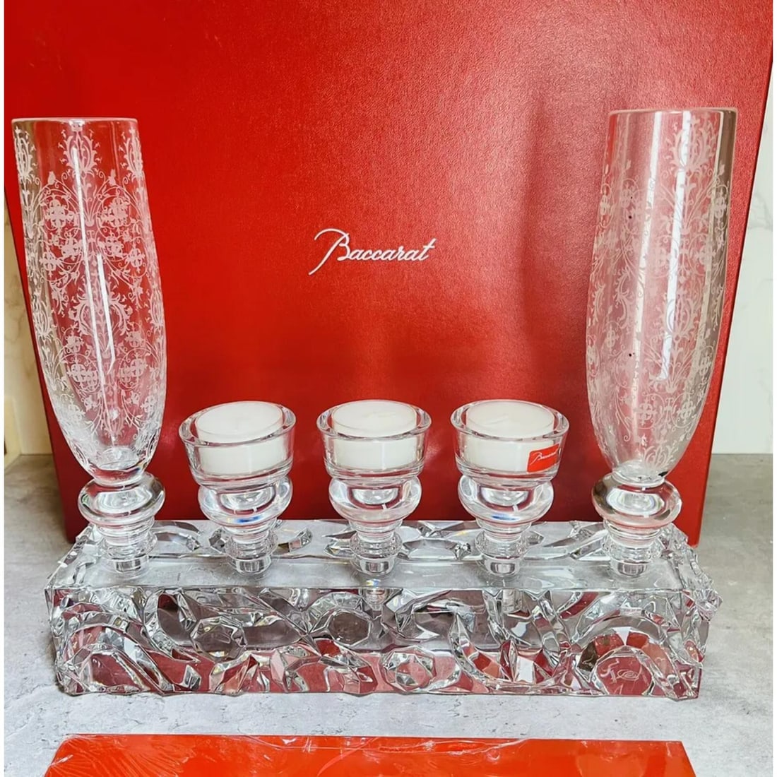 NEW! Baccarat**Forest of Dreams**Crystal**Vases & Candle**Holders 6pc.Marcel Wanders: NEW! Baccarat Forest of Dreams Crystal Vases & Candle Holders 6pc.Marcel Wanders