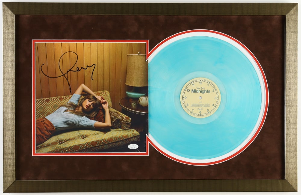 Taylor Swift Signed Custom Framed "Midnights" Vinyl Album Insert Display (JSA) (1 of 1)