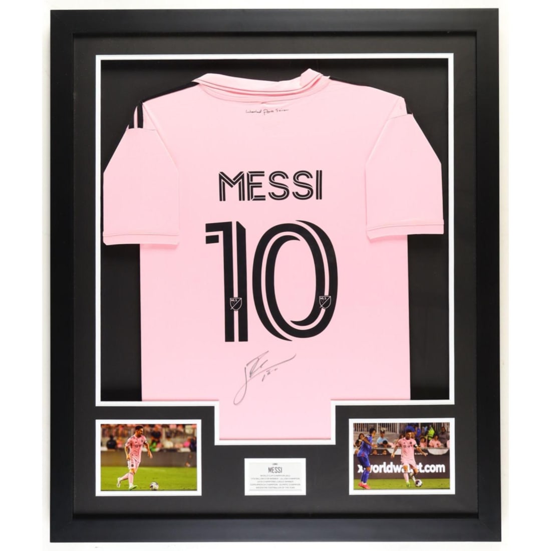 Lionel Messi Signed Inter Miami CF Custom Framed Jersey Display (Beckett) (1 of 1)