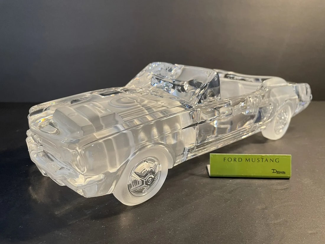 Daum Crystal Ford Mustang Convertible Limited Edition Art Glas Car Sculpture (1 of 13)