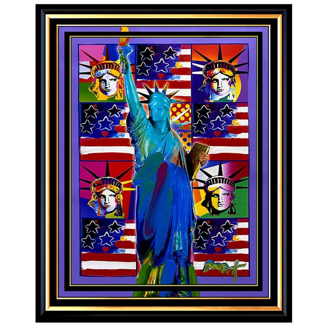 PETER MAX Original PAINTING GOD BLESS AMERICA Statue of Liberty Signed Art USA: America's most popular living artist. Peter Max has been a major force in the American art scene for over four generations.Region of Origin: USArtist: Peter MaxStyle: Pop ArtMaterial: AcrylicDate of C