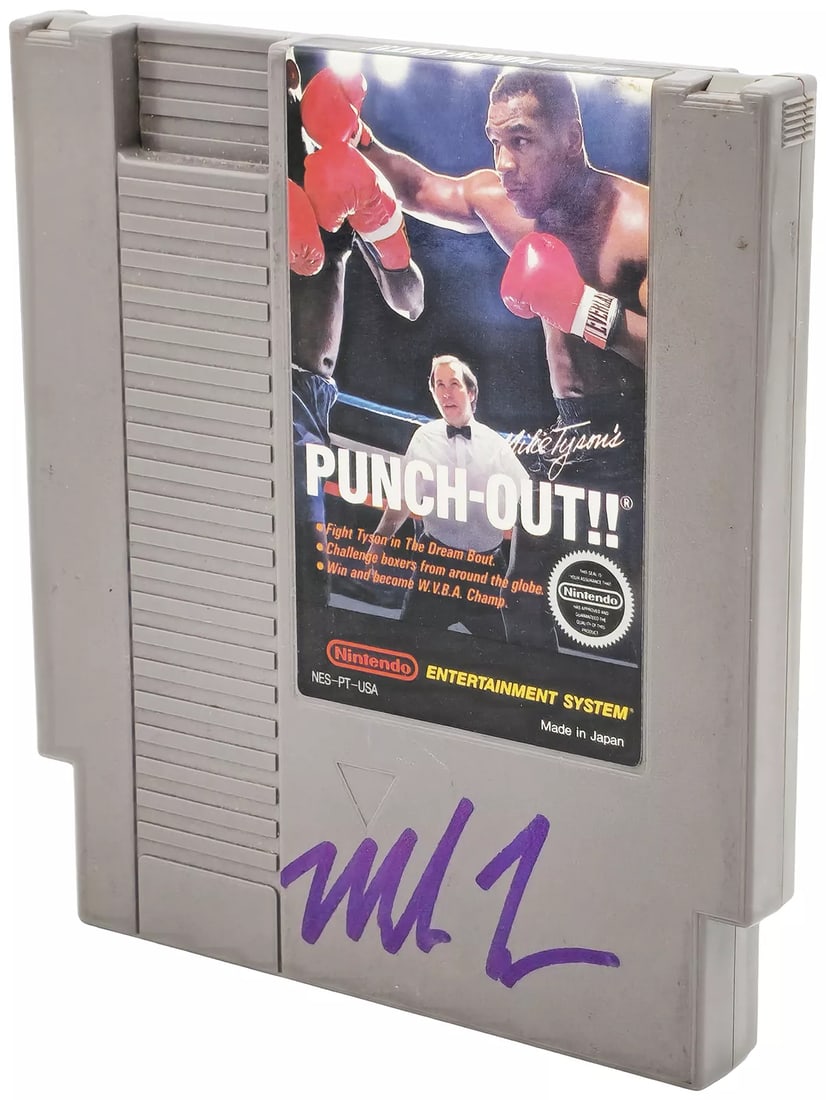 MIKE TYSON AUTOGRAPHED NINTENDO PUNCH-OUT!! VIDEO GAME CARTRIDGE NES JSA 228777 (1 of 5)
