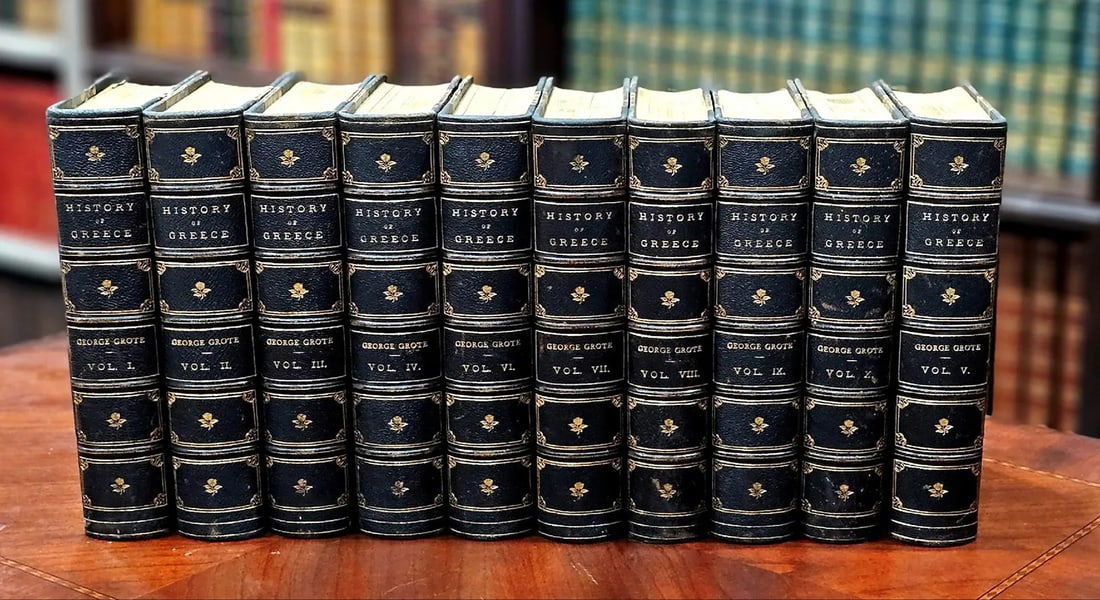1872 A History Of Greece by George Grote Foldout Maps Fine Leather Bindings: Author: George Grote, F.R.S.,Binding: Leather,Language: English,Original/Facsimile: Original,Place of Publication: London,Publisher: John Murray,Special Attributes: Illustrated, Rare, 151 Years Old, L