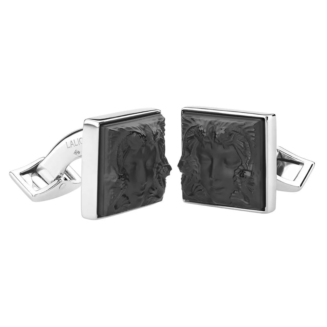 NEW LALIQUE CRYSTAL ARETHUSE BLACK CUFF LINKS: Condition: New: A brand-new, unused, unopened, undamaged item in its original packaging (where packaging is applicable). Packaging should be the same as what is found in a retail store, unless the ite
