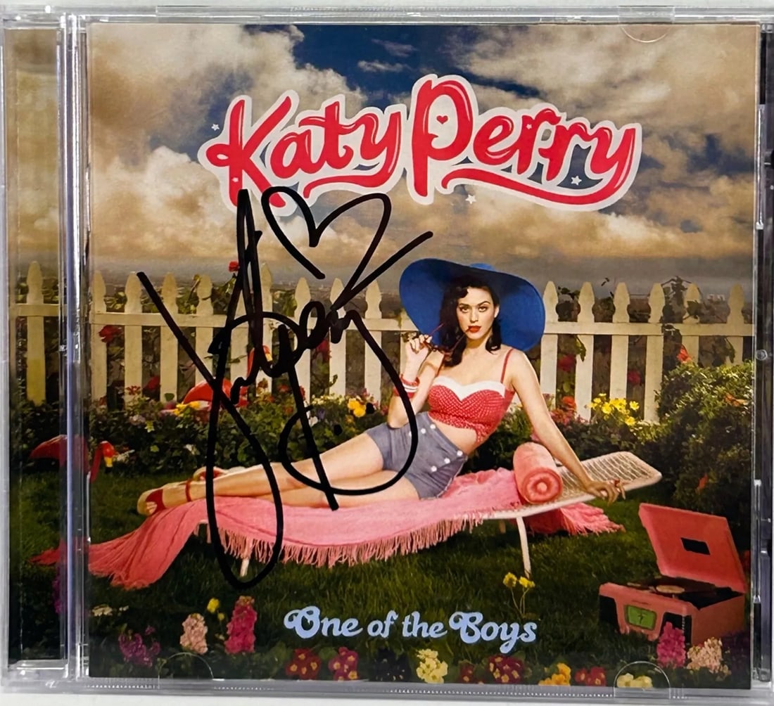 KATY PERRY Signed Autograph CD "One Of The Boys" JSA COA: Industry: Music,Signed: Yes,Autograph Authentication: James Spence (JSA),Object Type: CD & Booklet,Original/Reproduction: Original