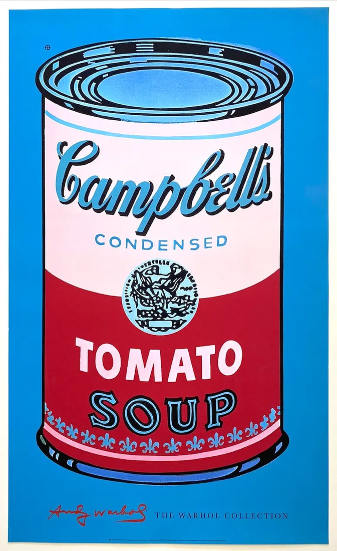 ANDY WARHOL FOUNDATION POP ART LITHOGRAPH PRINT POSTER "CAMPBELLS SOUP CAN" 1965: Condition: Used,Artist: Andy Warhol,Unit of Sale: Single-Piece Work,Size: Large (up to 60in.),Signed: No,Color: Multi-Color,Date of Creation: 2000-Now,Material: Paper,Subject: Art & Photography, Famou