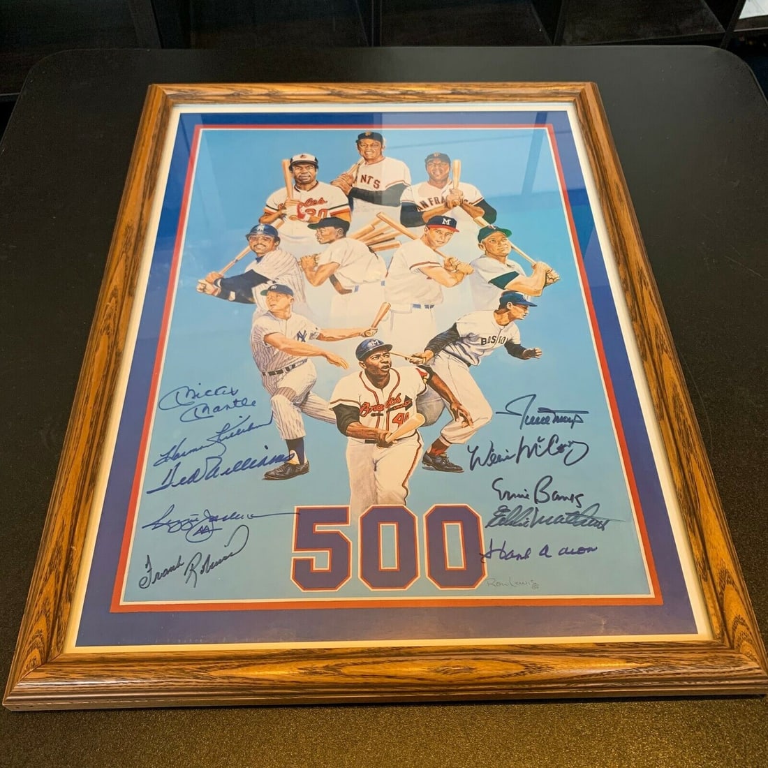 Nice Mickey Mantle Ted Williams 500 Home Run Club Signed Large Photo 10 Sigs JSA (1 of 2)