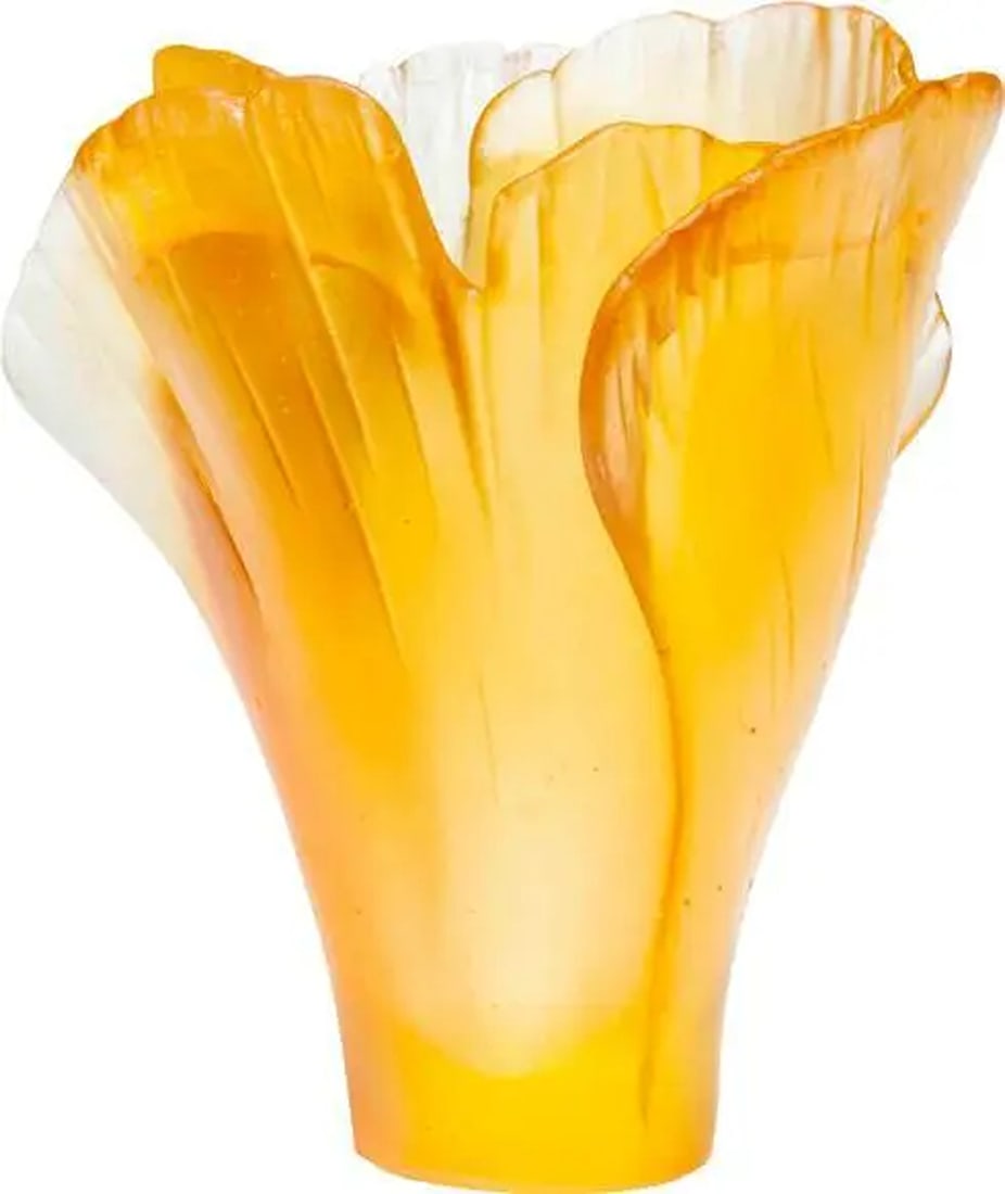 NEW DAUM CRYSTAL MINI GINKGO TULIP VASE NIB: Condition: New: A brand-new, unused, unopened, undamaged item in its original packaging (where packaging is applicable). Packaging should be the same as what is found in a retail store, unless the ite