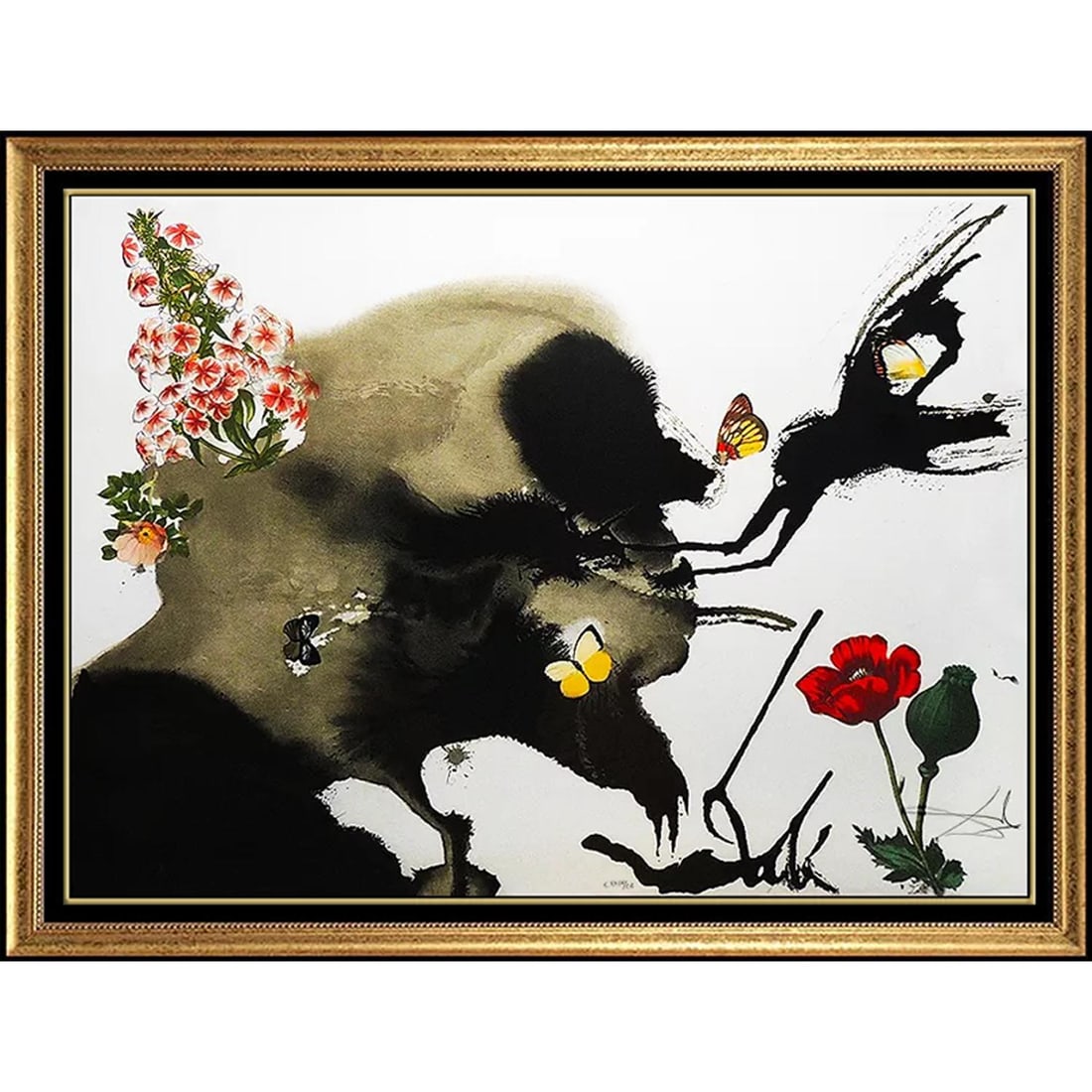 Salvador Dali Color Lithograph Original Signed Four Seasons Artwork Authentic: Extremely Rare, and Large Lithograph in Color on paper by Salvador Dali titled, "Autumn"Edition Size: 200Signed: SignedDate of Creation: 1970-1989Certificate of Authenticity (COA): YesFramedOriginal P