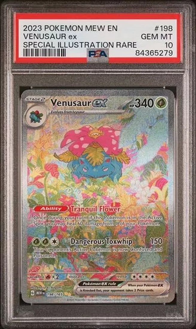 2023 Pokemon Mew EN 151 198 Venusaur EX Special Illustration Rare SIR PSA 10 (1 of 2)