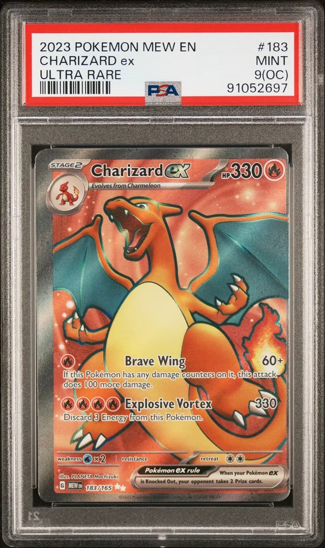 2023 Pokemon Mew 151 #183 Charizard Ex Ultra Rare PSA 9 OC Off Center Error (1 of 2)