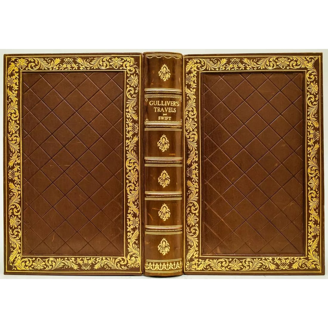 1864 Gulliver's Travels Jonathan Swift Fine Leather Binding Illustrated (1 of 12)