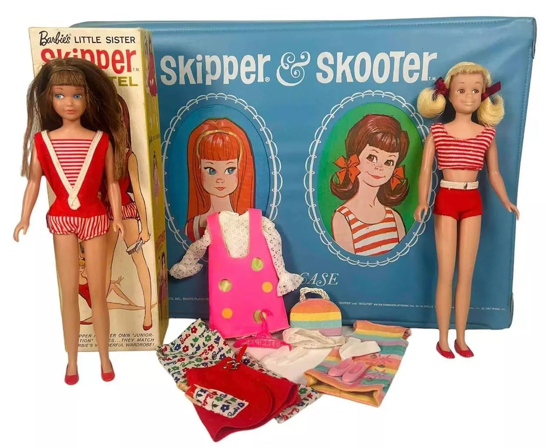 VINTAGE BARBIE SKIPPERS FRIEND SCOOTER DOLL ORIGINAL MATTEL 1963 RED HAIR