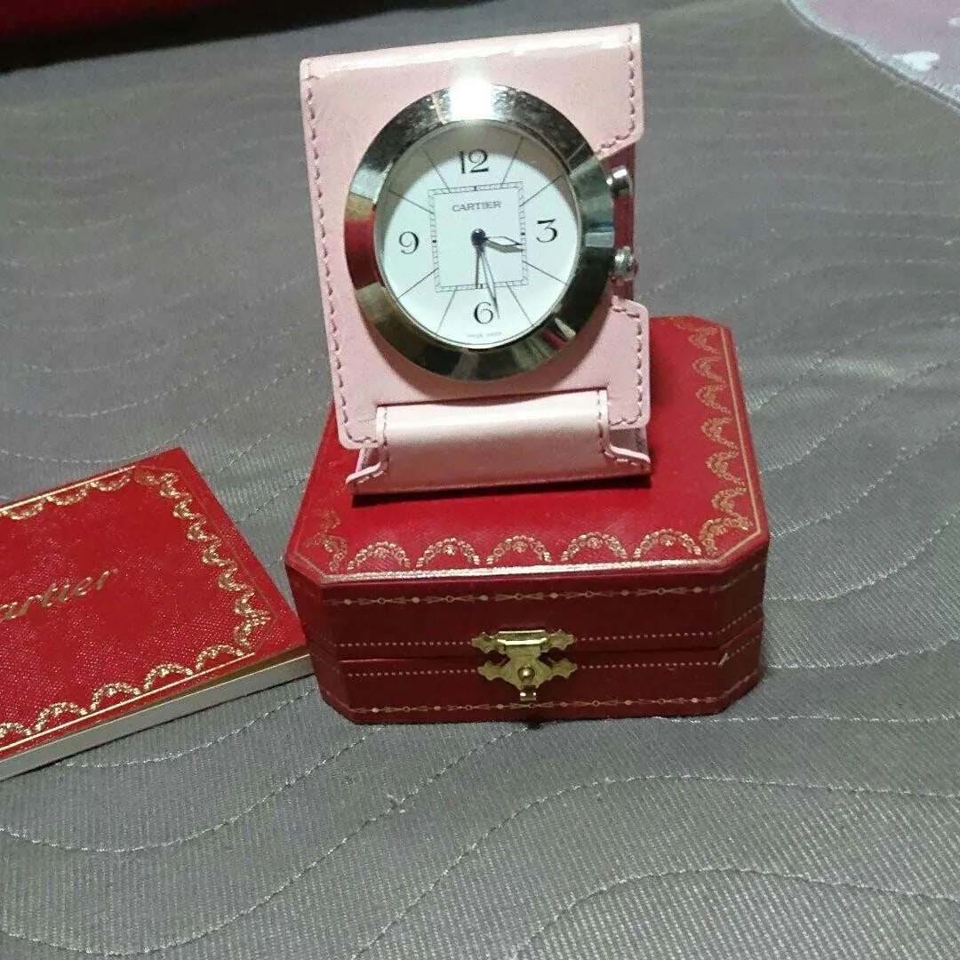 Cartier Travel Pasha Table Clock Pink Desh Clock Vintage Rare: Condition: Used,Brand: Cartier,Antique: Yes,Type: Travel Clock,Display Type: Analog,Signed: No,Color: Pink,Style: Table Clock,MPN: Does not apply,Vintage: Yes,UPC: Does not apply