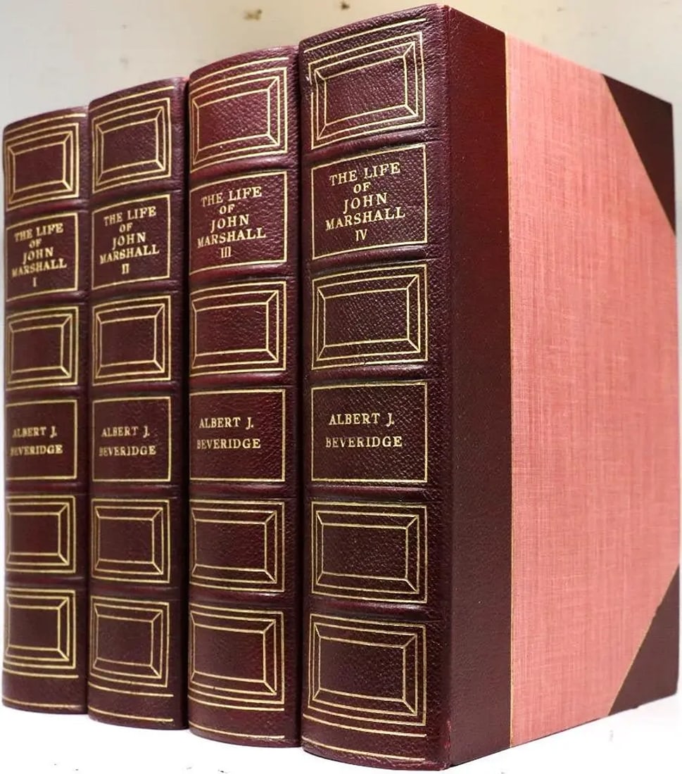 1916 Life Of John Marshall Founding Father American Revolution George Washington: Subject: Biography & Autobiography,Topic: John Marshall,Original/Facsimile: Original,Binding: Leather,Publisher: Houghton Mifflin Company,Special Attributes: BOUND BY RIVERSIDE PRESS, 101 YEARS OLD, S