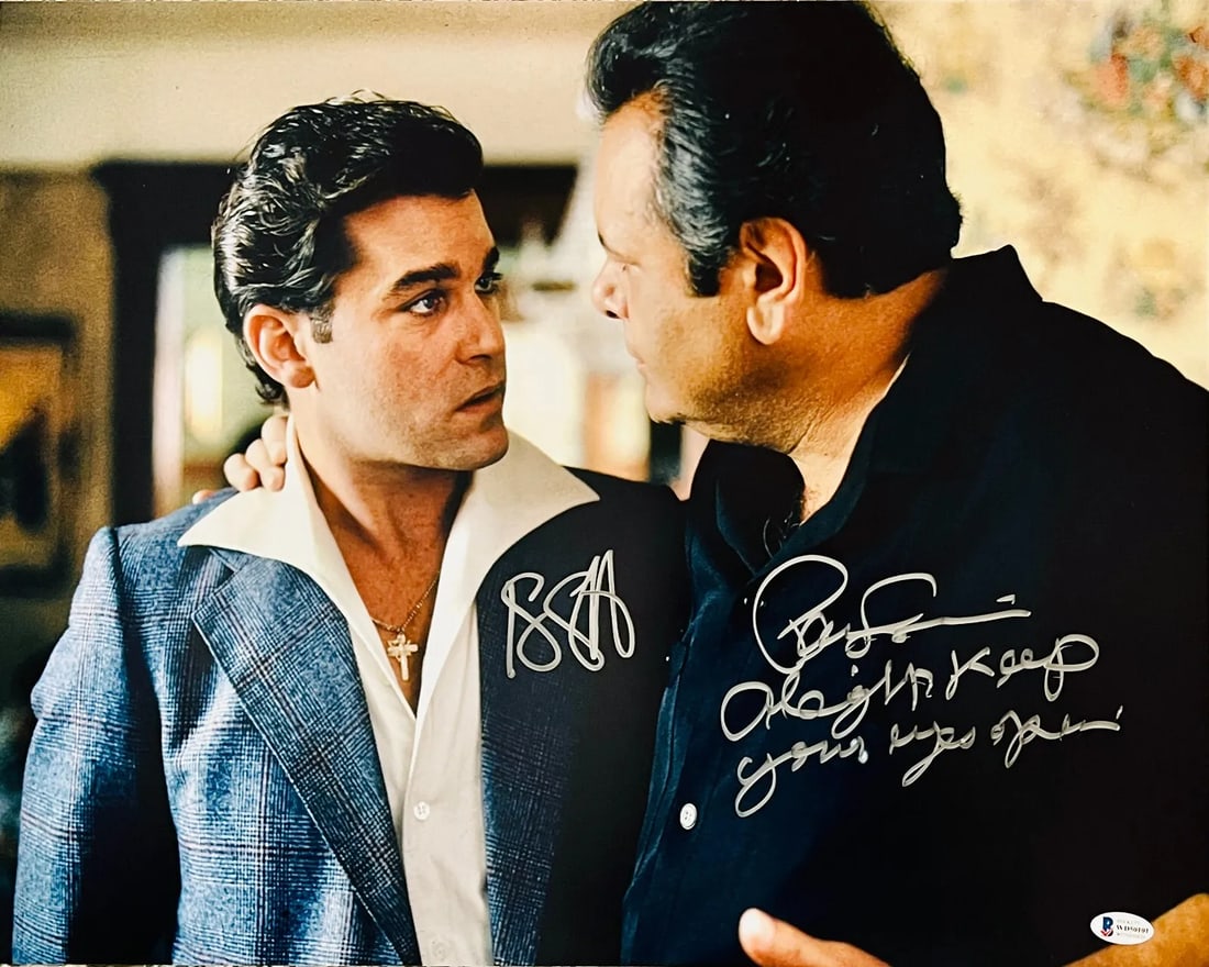 Paul Sorvino Eyes Open Ray Liotta Signed 16x20 Goodfellas Photo BAS Witness (1 of 3)