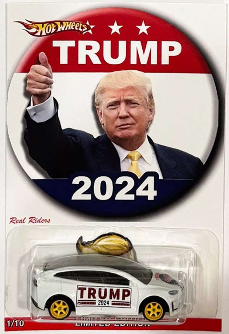TESLA X Custom Hot Wheels/Matchbox Donald Trump's MAGA w/Real Riders **: Condition: Used