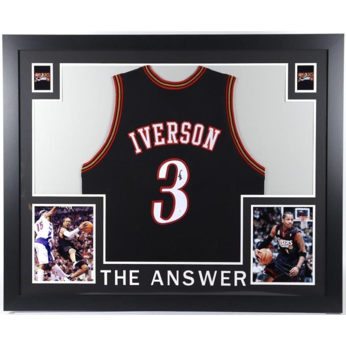 Allen Iverson Signed Custom Framed Jersey (JSA COA) (1 of 1)