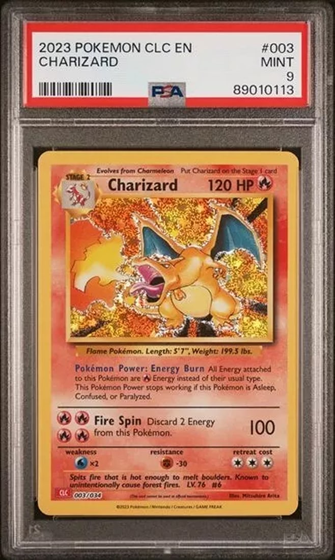 PSA 9 MINT Charizard Classic Collection CLC EN Holo Pokemon Card 003/034 (1 of 2)