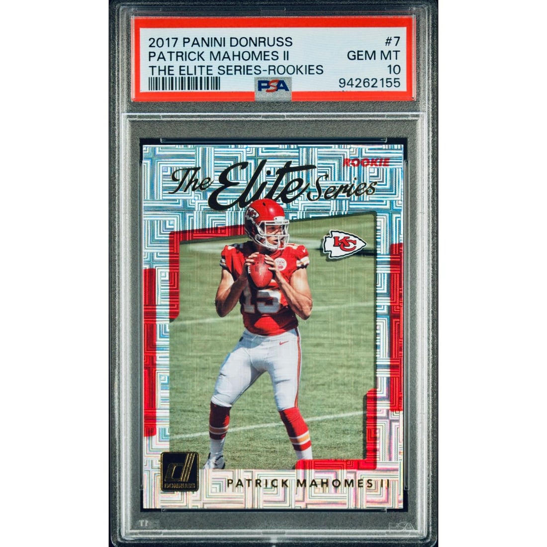 2017 Donruss Elite Series Patrick Mahomes PSA 10 Rookie #7 (1 of 1)