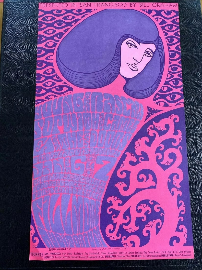 The Doors Concert Poster About 50 Years Old Original bg (1 of 2)