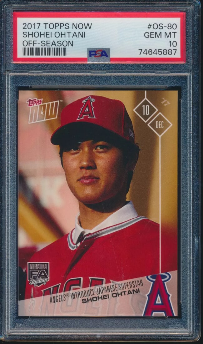 PSA 10 SHOHEI OTANI OHTANI 2017 TOPPS NOW Free Agent Signing Rookie RC GEM MINT (1 of 1)