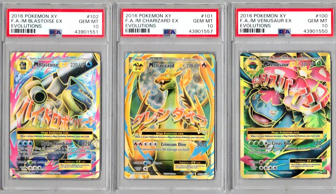 Venusaur Charizard Blastoise Ex Evolution 9 Set Pokemon Card