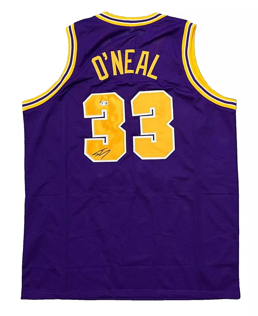 Shaquille Shaq O'Neal Signed Purple LSU Jersey Auto New Beckett Witnessed Holo (1 of 4)