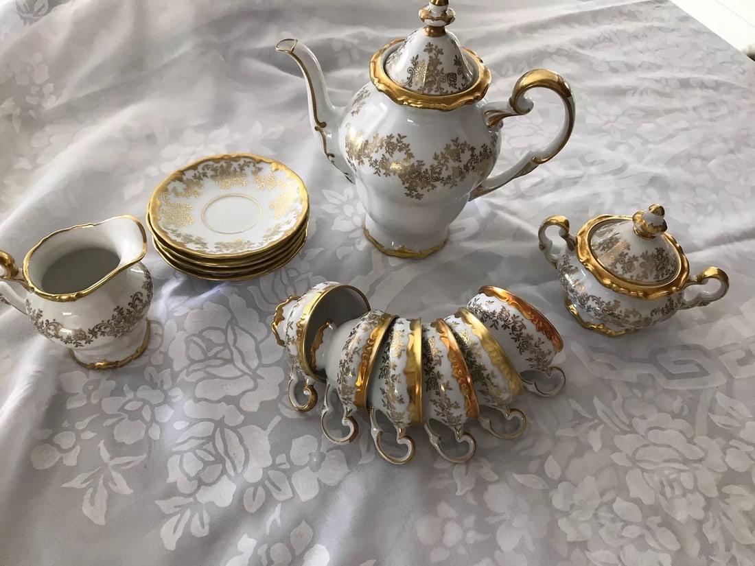 BRAND NEW Weimar German White Katharina 14051 Tea Set W/Plates, 23 Pieces: Condition: New: A brand-new, unused, unopened, undamaged item in its original packaging (where packaging is applicable). Packaging should be the same as what is found in a retail store, unless the ite