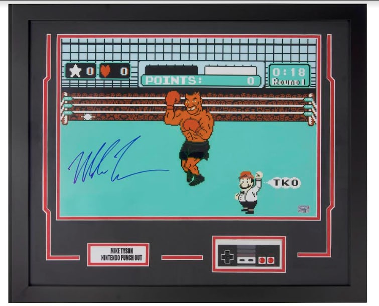 Mike Tyson Signed 'Punch Out' w/ Controller BAS COA (1 of 1)