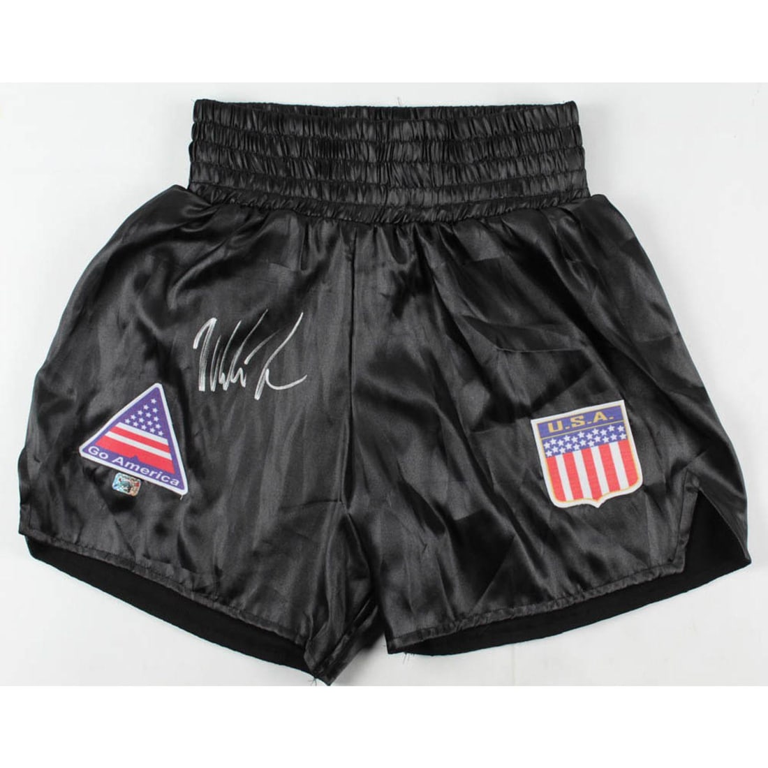 Mike Tyson Signed Boxing Trunks (Fiterman Sports Hologram) (1 of 1)