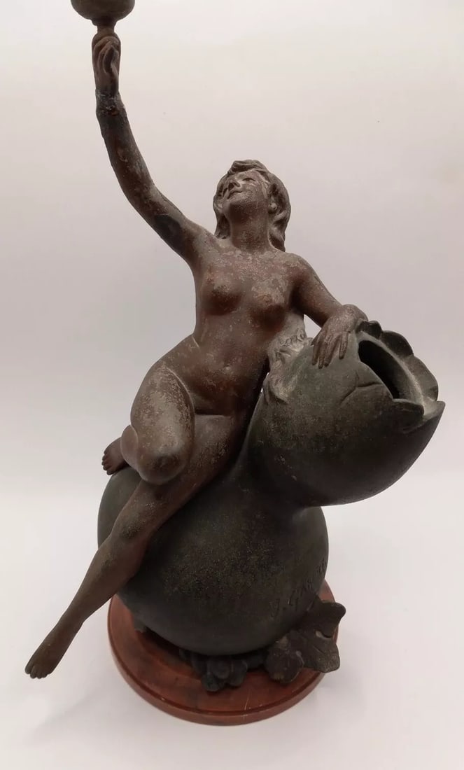 RARE Antique J Garnier Art Nouveau Lady BRONZE 11" SCULPTURE 19th Century ~ READ: Condition: Used: An item that has been used previously. See the seller’s listing for full details and description of any imperfections. ,Artist: Jean Garnier,Type: Sculpture,Format: Statue,Original/