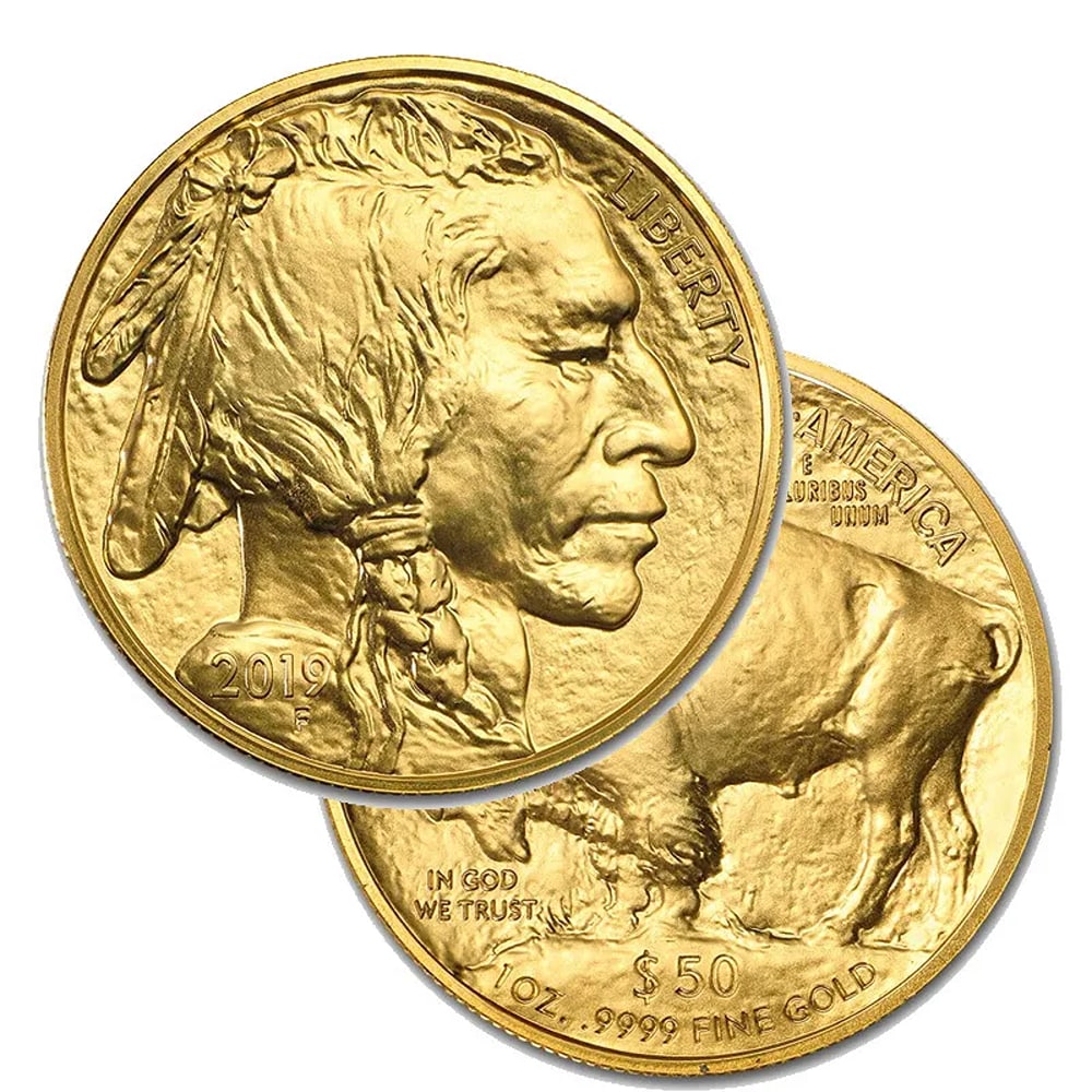 1 Gold American buffalo 1 Troy oz .9999 Fine Gold  $50 US Mint Random Year Coin (1 of 2)