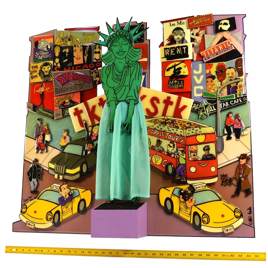 Original 3D WALL ART "POPMOTION" by DEBBIE BROOKS 122/250 Statue of Liberty RARE (1 of 12)