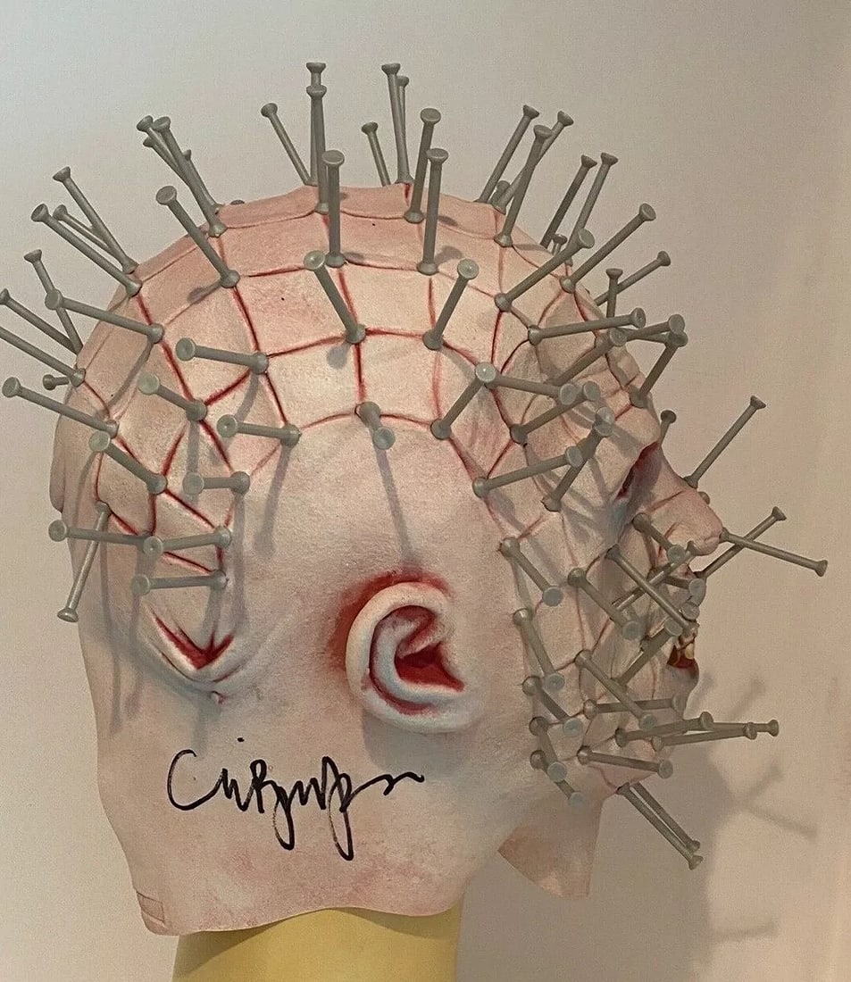 Clive Barker Signed Autographed Hellraiser Pinhead Mask Horror Beckett BAS COA (1 of 3)
