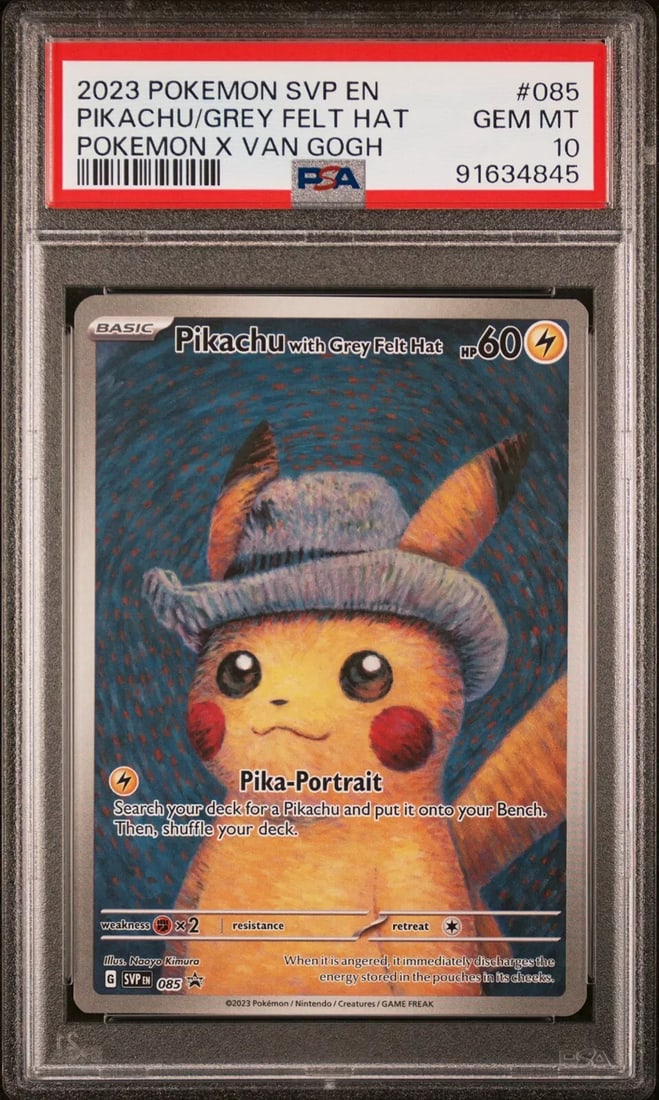 POKEMON PSA 10 2023 Pikachu with Grey Felt Hat SVP 085 Van Gogh (STOCK PHOTO) (1 of 2)