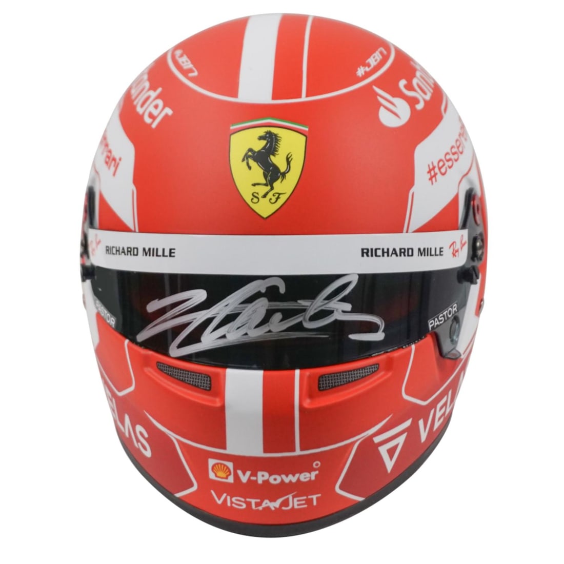 Charles Leclerc Signed Ferrari 1:2 Scale Racing Mini Helmet (Beckett) (1 of 2)
